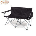 Steel Frame Folding Loveseat Camping Chair Outdoor 2 seater double folding chair